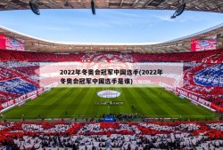 2022年冬奥会冠军中国选手(2022年冬奥会冠军中国选手是谁)