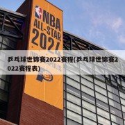 乒乓球世锦赛2022赛程(乒乓球世锦赛2022赛程表)