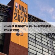 cba半决赛赛制时间表(cba半决赛赛制时间表安排)