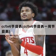 cctv6节目表(cctv6节目表一周节目表)